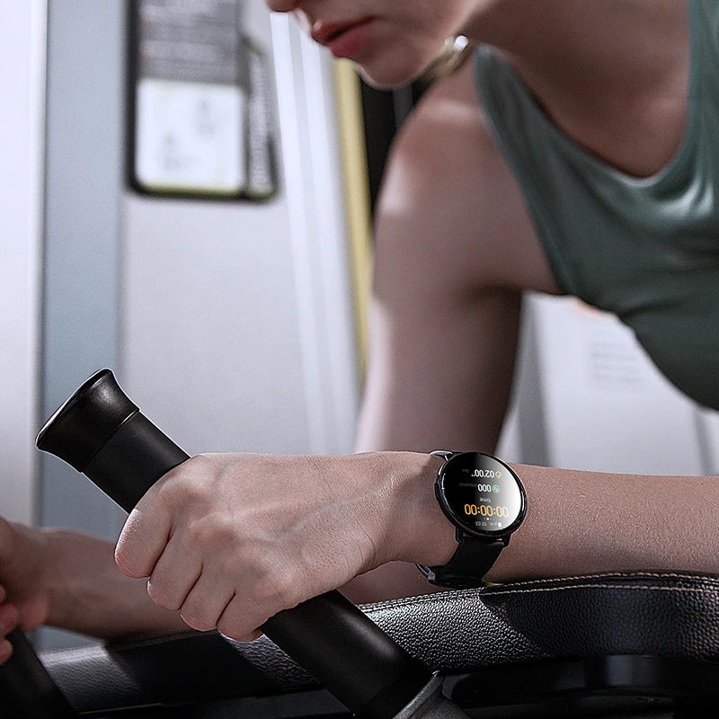 ساعة ميبرو لايت الذكية الإصدار العالمي بشاشة AMOLED عالية الدقة مقاس 1.3 بوصة ومقاومة للماء IP68 مع خاصية التحكم في التطبيق ومراقبة اللياقة البدنية وساعة بلوتوث