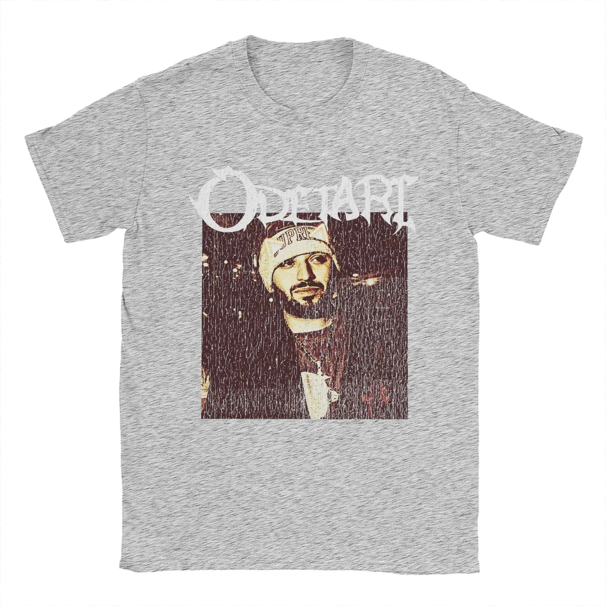 تي شيرت أوديتاري رجالي عصري بتصميم عتيق من الجرونج، تي شيرت قطني برقبة دائرية وأكمام قصيرة، ملابس صيفية