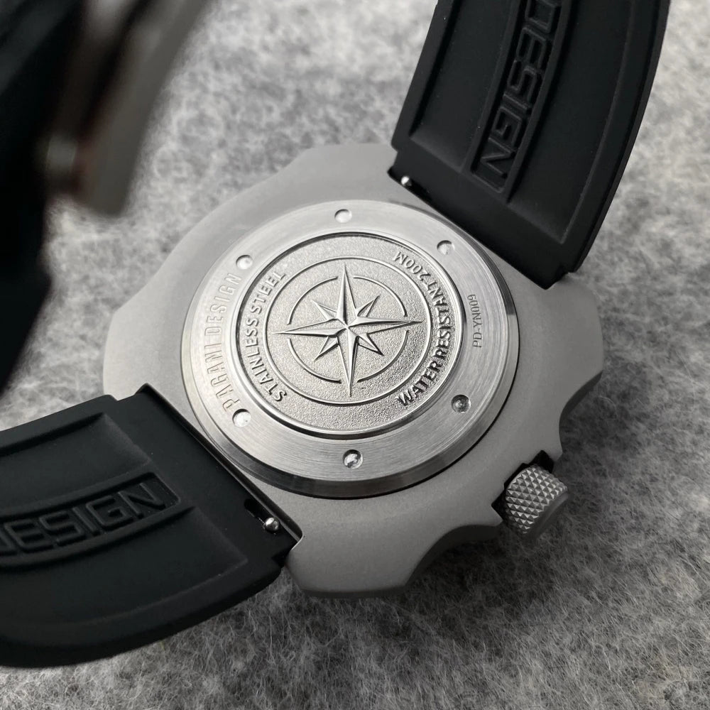 ساعة باجاني ديزاين 40 مم مجوفة للرجال بتصميم عسكري ميكانيكي من التيتانيوم للغوص والرياضة للرجال ساعات ميكانيكية أوتوماتيكية