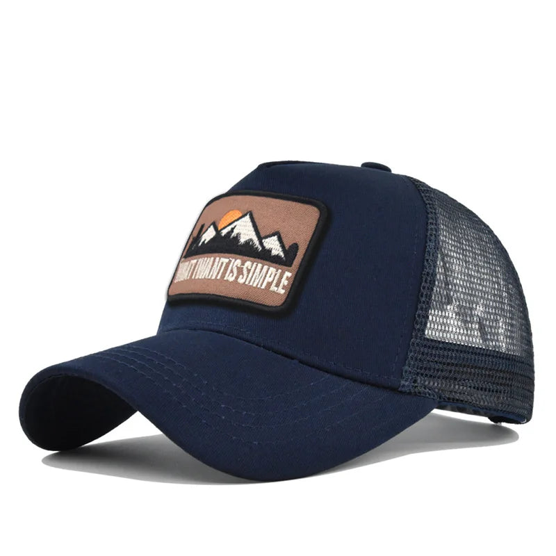 قبعة بيسبول مطرزة بشبكة قابلة للتهوية للنساء والرجال لعام 2025، قبعة واقية من الشمس للرياضات الخارجية وركوب الدراجات والسفر وقبعة شمس للأب