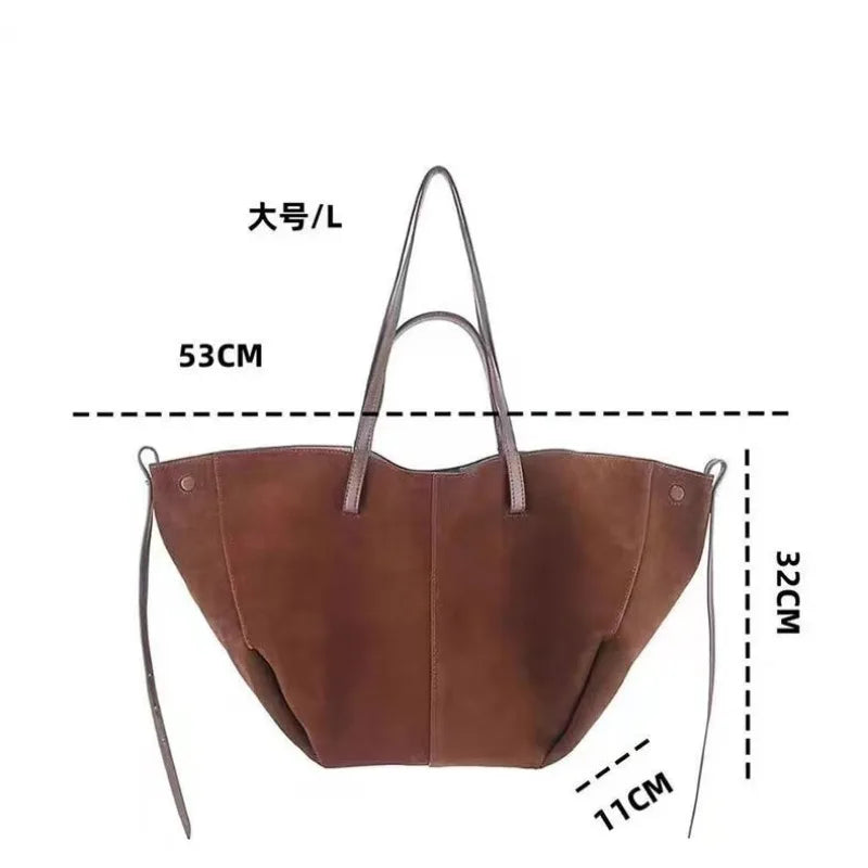 حقيبة يد كبيرة الحجم من الجلد الصناعي الناعم بلون موحد للنساء، بتصميم بسيط وسعة كبيرة، مناسبة للتسوق اليومي والتنقل