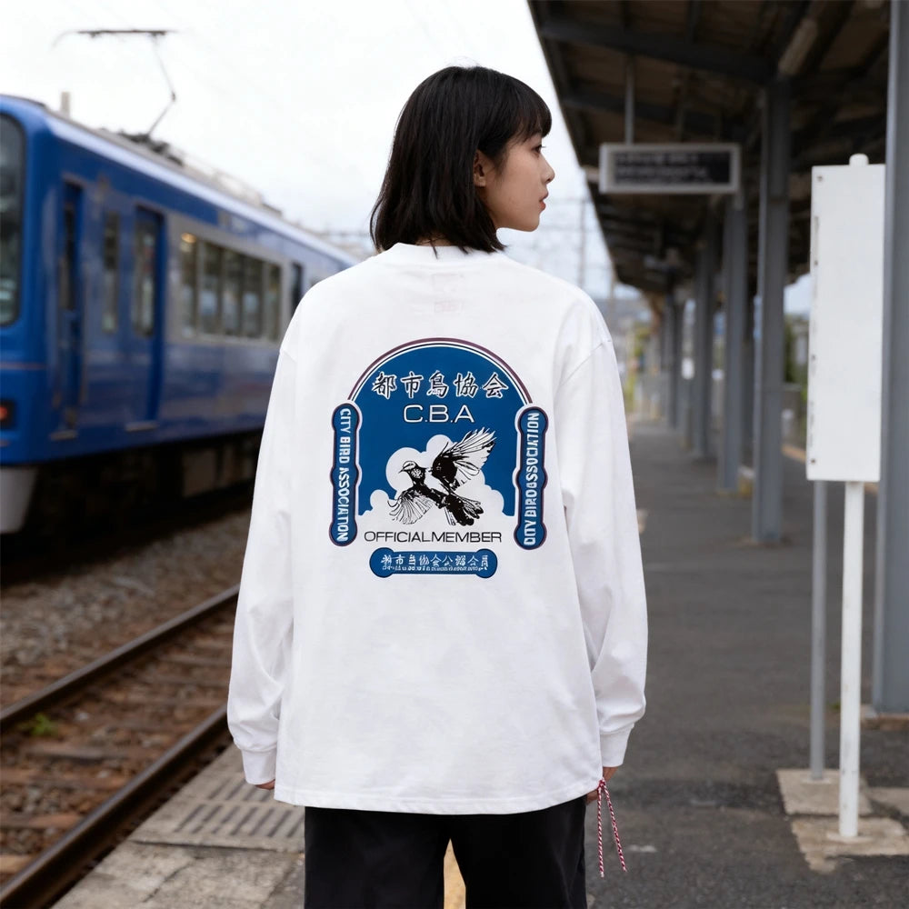 تي شيرت KUCLUT 1:1 300GSM فاخر عالي الجودة مطبوع بأكمام طويلة تي شيرت فضفاض غير رسمي مقاس كبير 100% قطن للرجال والنساء