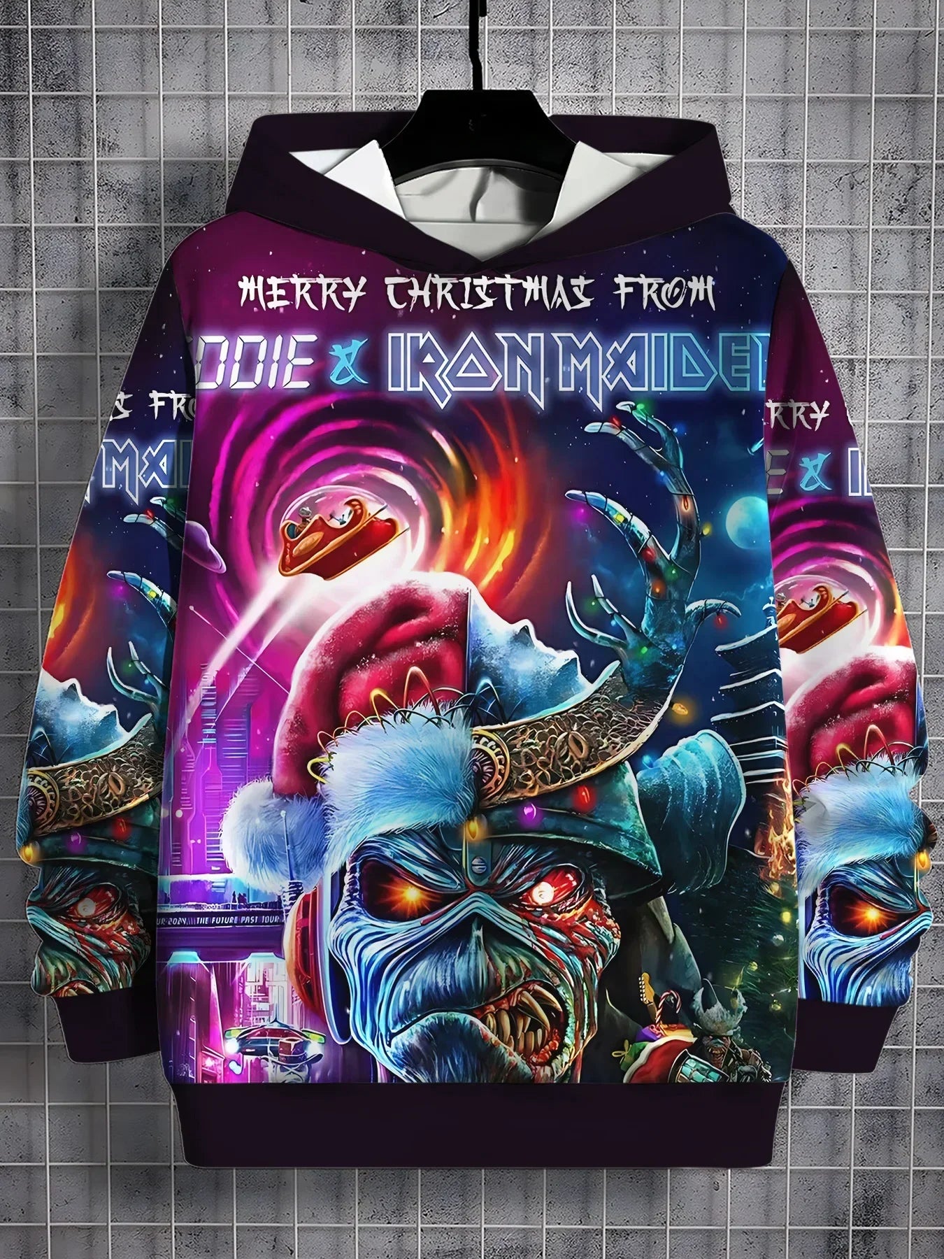 هودي ألبوم Iron Maiden الجديد لعام 2025 للرجال والنساء، سترة ثلاثية الأبعاد سريعة الجفاف قابلة للتنفس، تي شيرت كبير الحجم