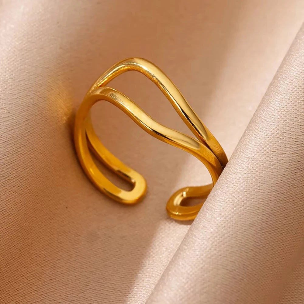 خواتم عملات معدنية عتيقة الطراز من اليونان القديمة للإلهة أريثوسا للنساء، مصنوعة من الفولاذ المقاوم للصدأ ومزينة باللؤلؤ المقلد والزركون على شكل هلال، مجوهرات عصرية