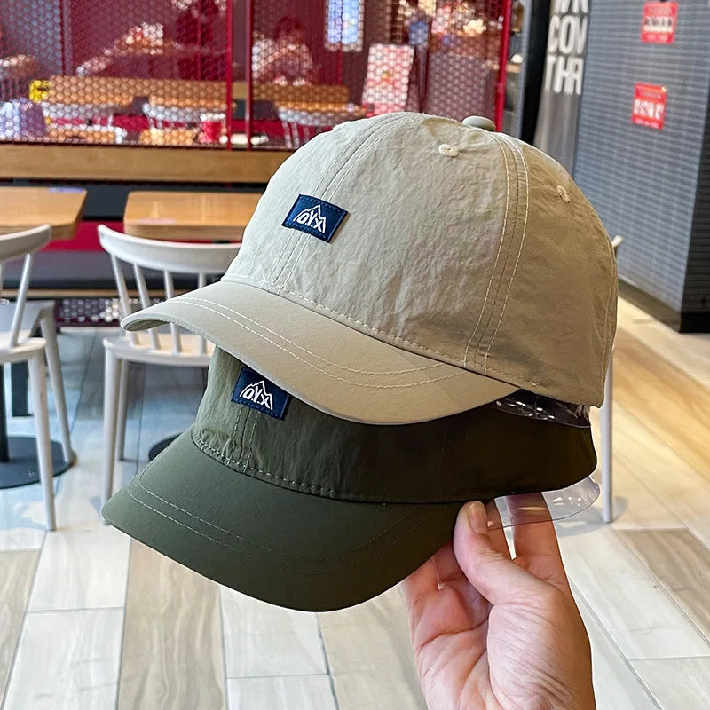 قبعة بيسبول صيفية رجالية سريعة الجفاف للرياضات الخارجية، ذات حافة رفيعة، من ماركة Sunade، قبعة أمريكية، قبعة Dubill، قبعة بوليستر كاجوال مزينة بحروف