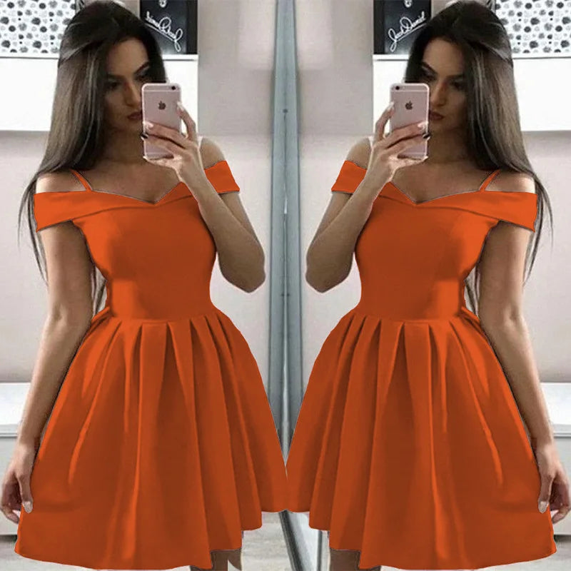 Sexy Solid Color Strap Sling Ties Waistless Sleeveless Dress Women 2025 Summer Elegant One-length Pleated Mini Dress For Women