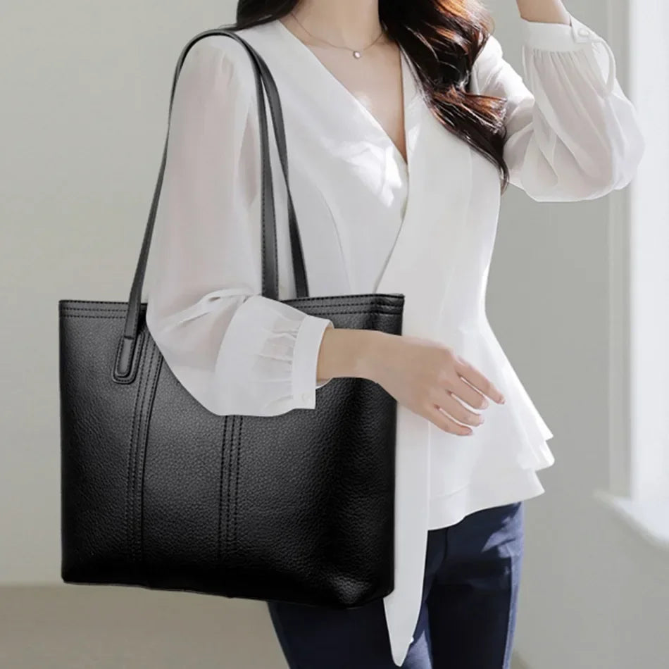 حقائب نسائية أصلية من ماركات عالمية، تصميم فاخر، جلد ناعم عالي الجودة، حقيبة كتف كبيرة للنساء، موديل 2024، حقيبة يد للتسوق