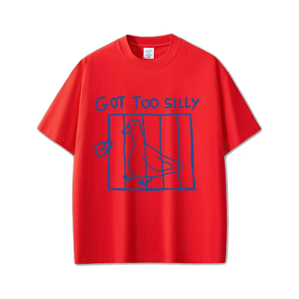 تيشيرت قطني بأكمام قصيرة بتصميم ميم مضحك لشخصية غوسي، مناسب للرجال والنساء، بتصميم كاجوال وعصري، وقصة واسعة.