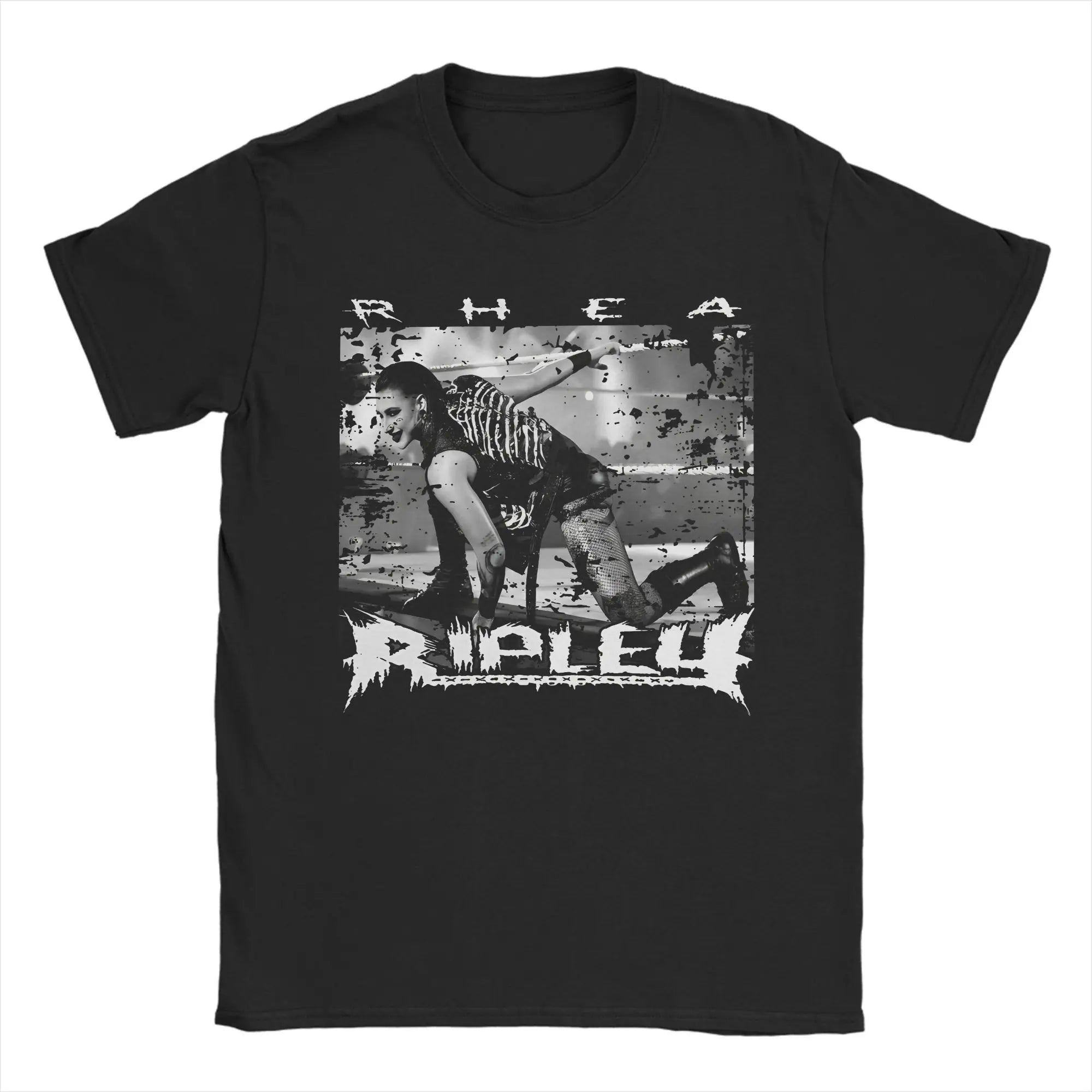 تي شيرت ريا ريبلي إصدار B4B للرجال من القطن هاراجوكو برقبة دائرية وأكمام قصيرة