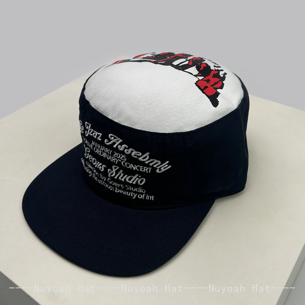 قبعات بيسبول جديدة للرجال والنساء مطرزة بحروف ملونة ومظلة شمسية ذات قمة مسطحة متعددة الاستخدامات وقبعات ذات قمة مدببة بتصميم كلاسيكي