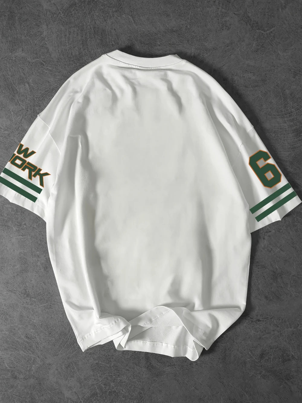 تي شيرت رجالي كاجوال فضفاض بأكمام قصيرة مطبوع عليه رقم 69 من نيويورك فاشن مع نجوم، تي شيرت مريح للكتف، ملابس رجالية