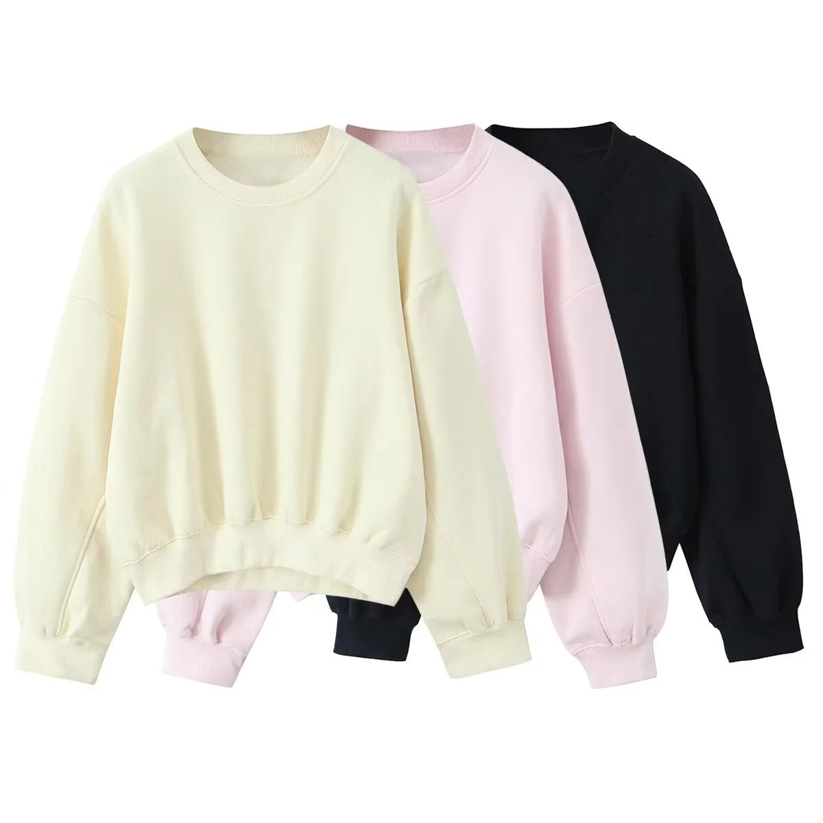 2025 الخريف جديد المرأة عارضة أزياء مزاجه بسيطة الأساسية جولة الرقبة طويلة الأكمام الفانيلا البلوز