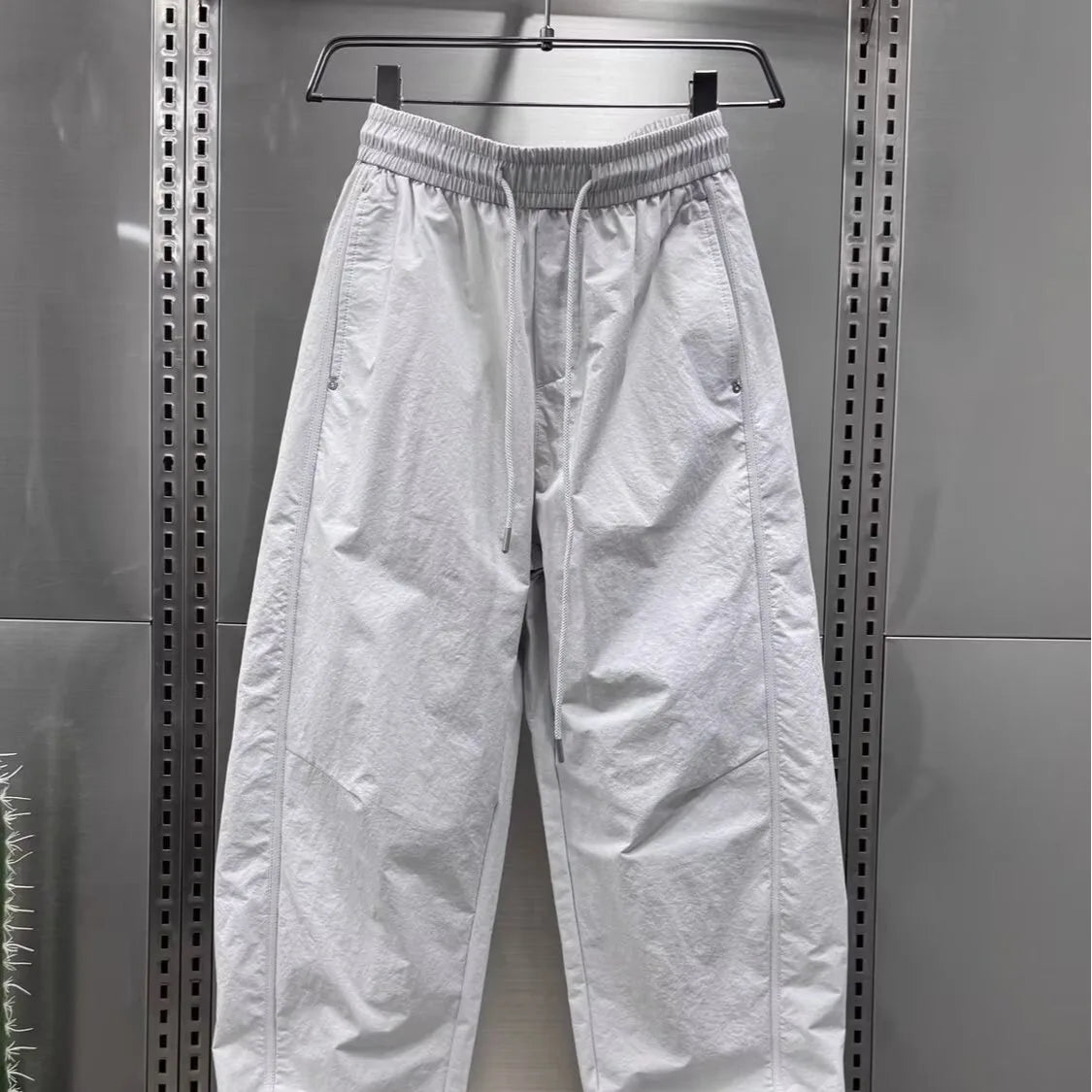 2025 New Trendy Brand Loose Wide Leg Pants Summer Casual Pants Men's Puff Handsome Work Pants Versatile Straight Leg Sports Pant