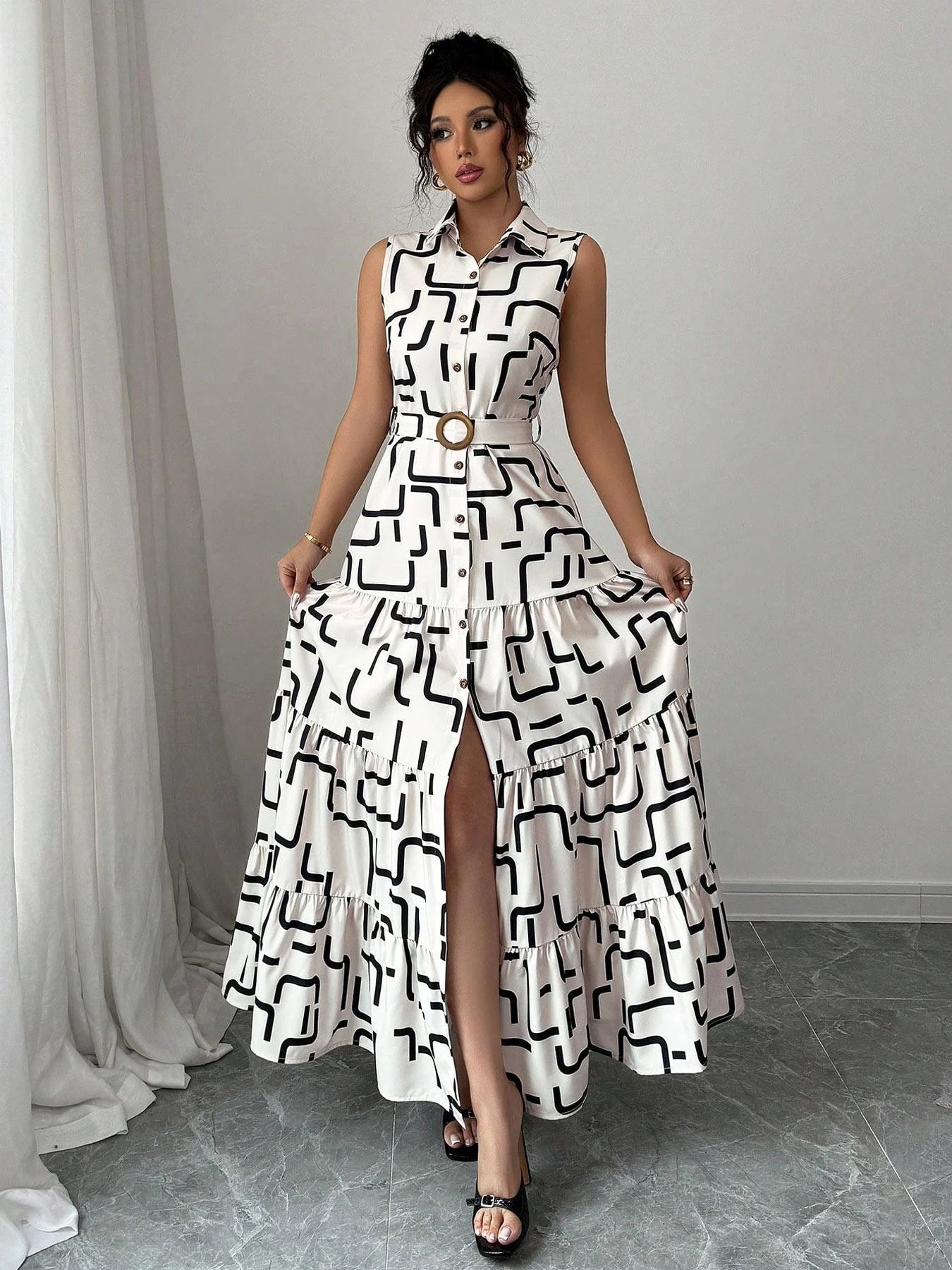 Ladies' Stylish Casual Dress, Elegant Design for Every Occasion, Lightweight Fabric Perfect for Spring & Summer Wear