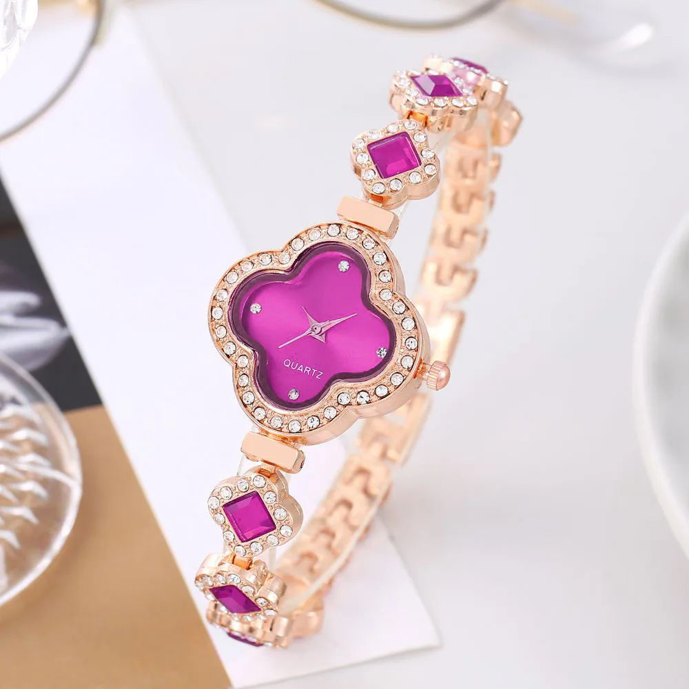 ساعات نسائية عصرية جديدة، ساعات كوارتز نسائية، أساور، لون أخضر بسيط، لون ذهبي وردي فاخر، ساعات يد نسائية (Relogio Feminino)