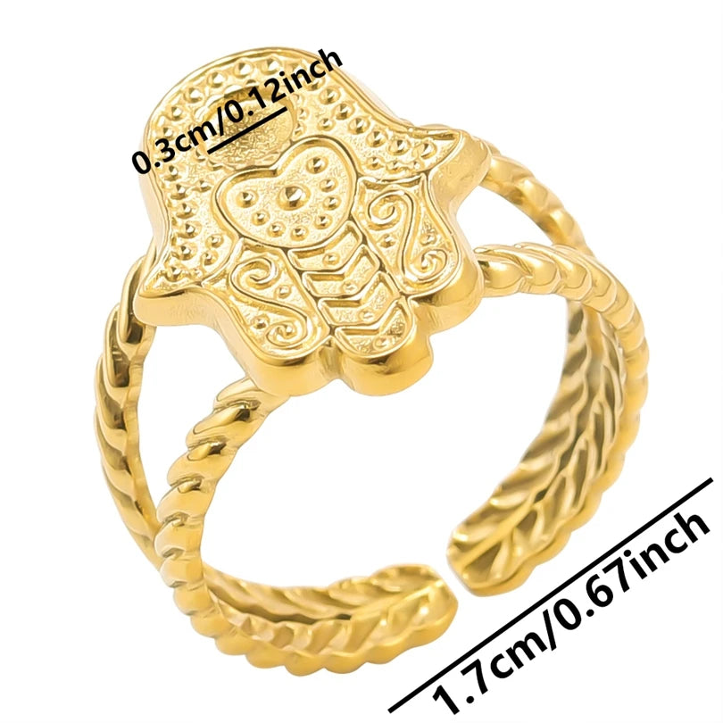 ٦ قطع/عبوة من حلقات مطلية بالذهب بقاعدة من الفولاذ المقاوم للصدأ، خواتم مفاصل فارغة يمكنك صنعها بنفسك للنساء، مجوهرات ساحرة لا يتغير لونها، بيع بالجملة