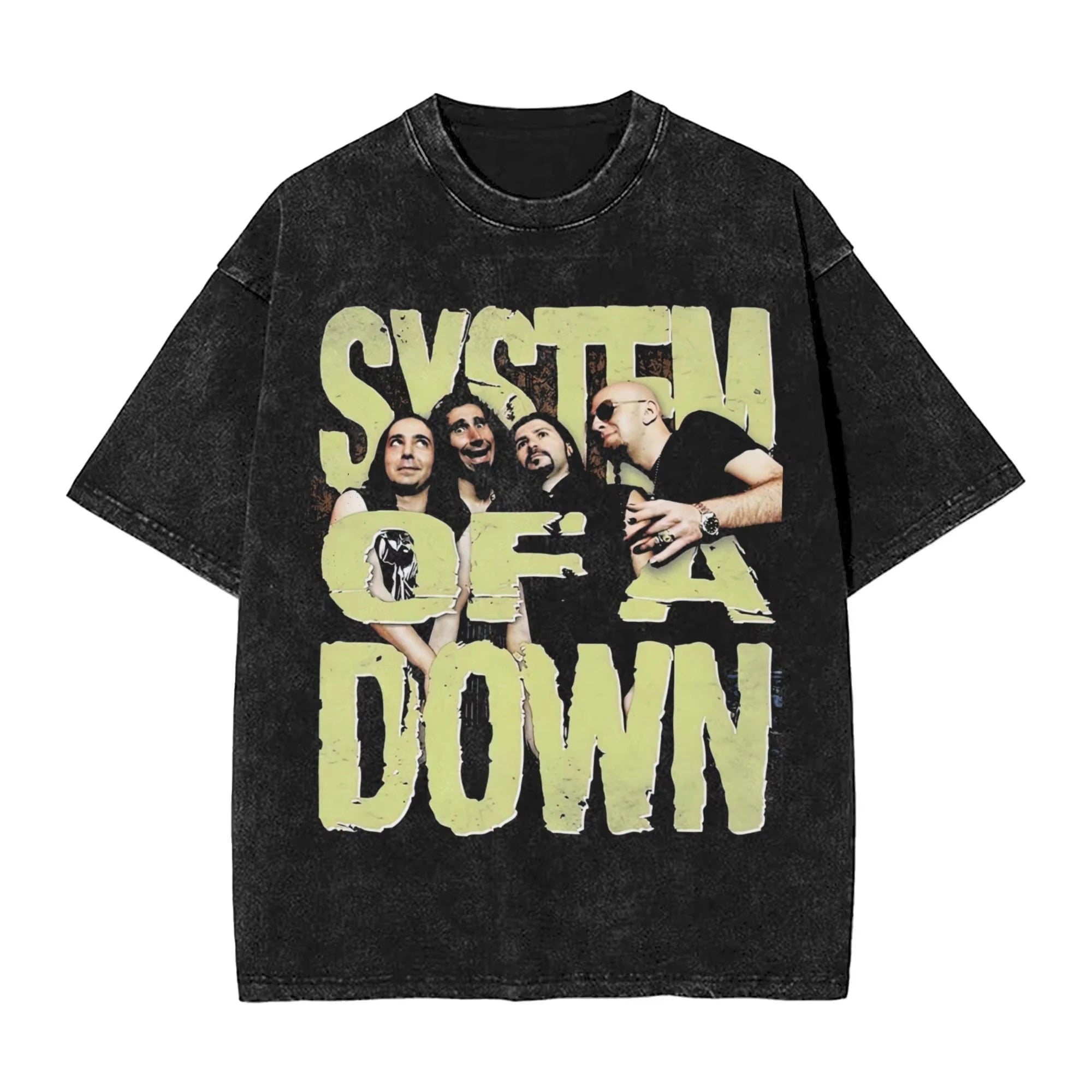 تي شيرت روك واشد، تي شيرت ستريتوير هيب هوب، تي شيرت SYSTEM OF A DOWN SOAD للرجال والنساء، 100% قطن، مطبوع هاراجوكو