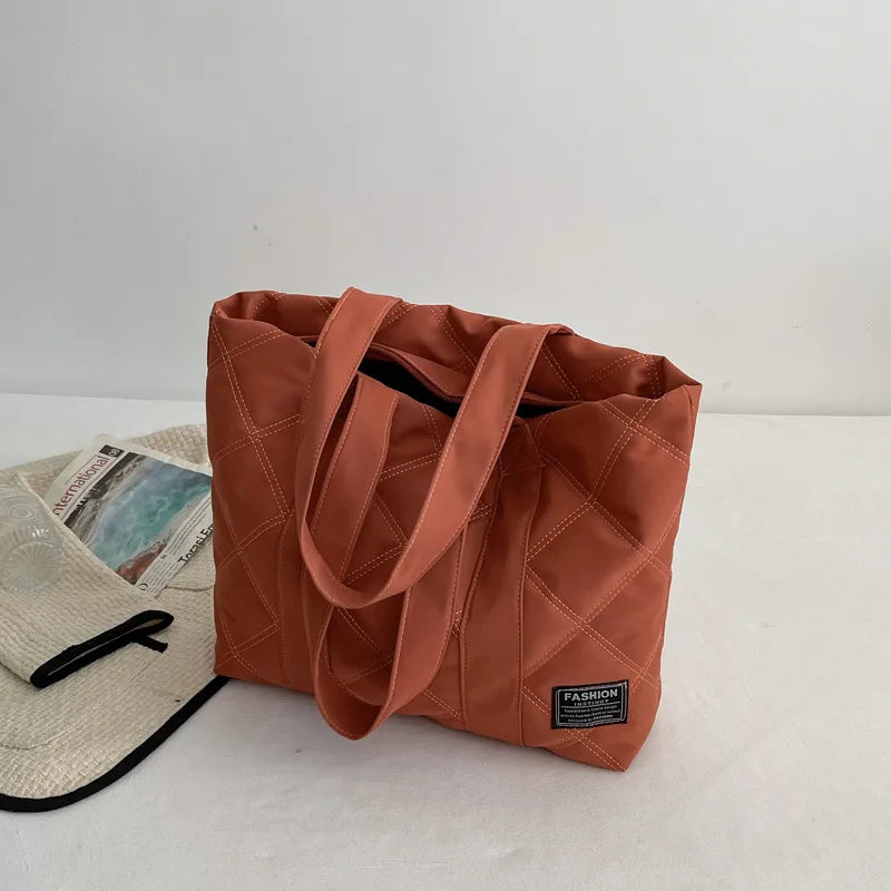 حقيبة نسائية أنيقة ومتعددة الاستخدامات ذات سعة كبيرة مصنوعة من قماش النايلون، حقيبة كتف جديدة، حقيبة يد عصرية، حقيبة يد نسائية