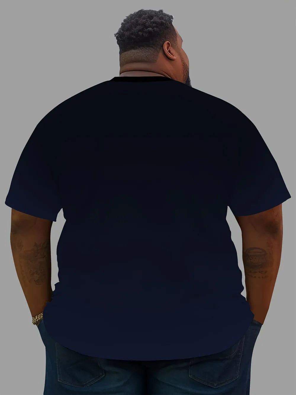 تيشيرت رجالي مطبوع عليه رسومات حيوانات كرتونية بأسلوب الهيب هوب، برقبة دائرية، مصنوع من البوليستر بنسبة 100%، مناسب للارتداء اليومي.