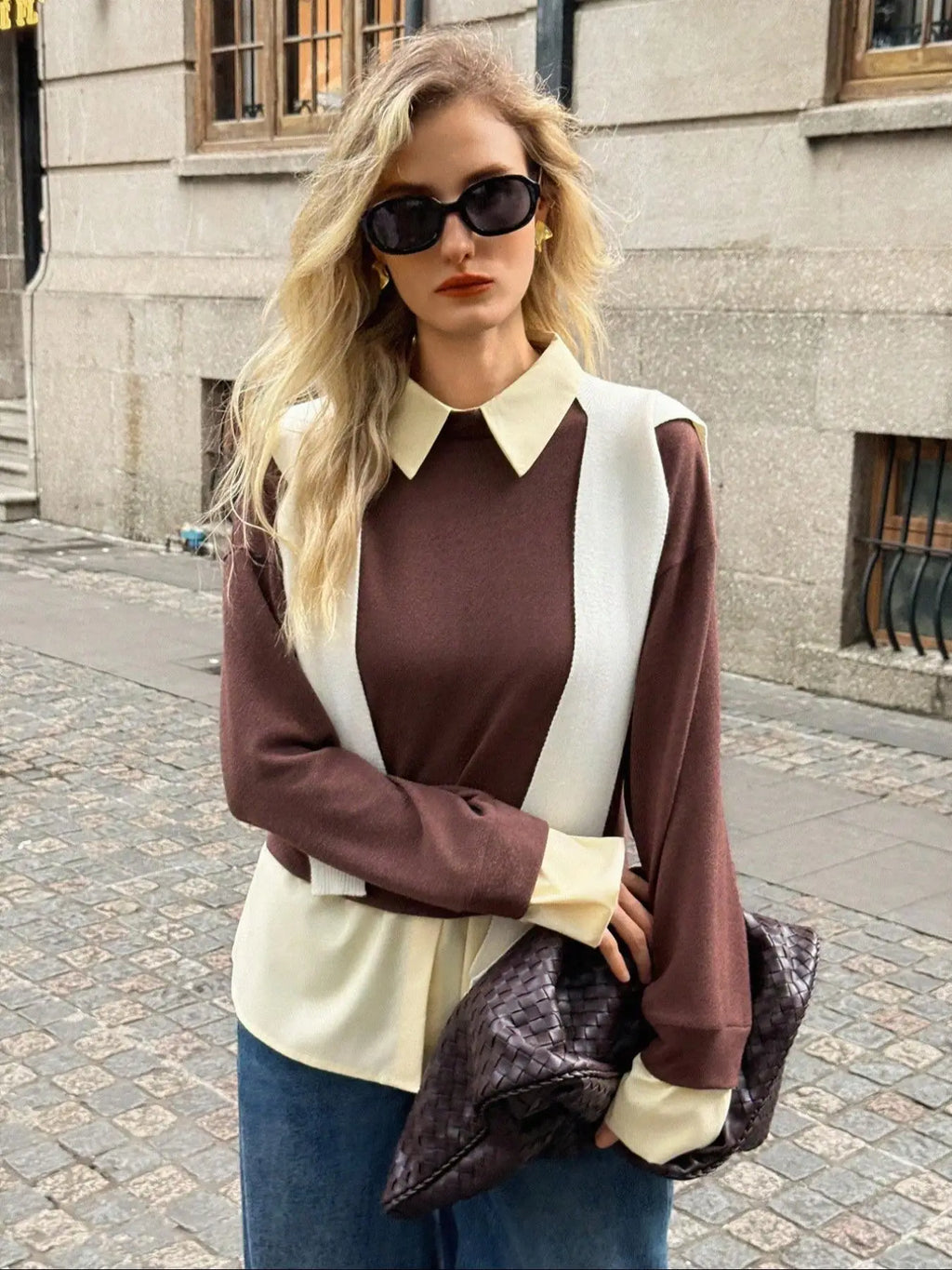 بلوزة نسائية كاجوال بأكمام طويلة، مريحة للارتداء اليومي، ملابس خارجية أنيقة للسيدات، مثالية للاستخدام اليومي، قطعة أزياء عصرية