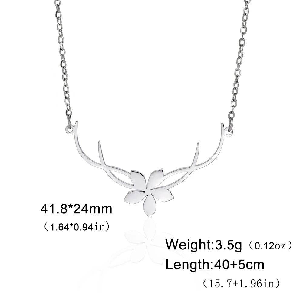 قلادة Lucktune Flower Lootler قلادة من الفولاذ المقاوم للصدأ باللون الذهبي للنساء 2025 مجوهرات Kpop العصرية هدية للحفلات