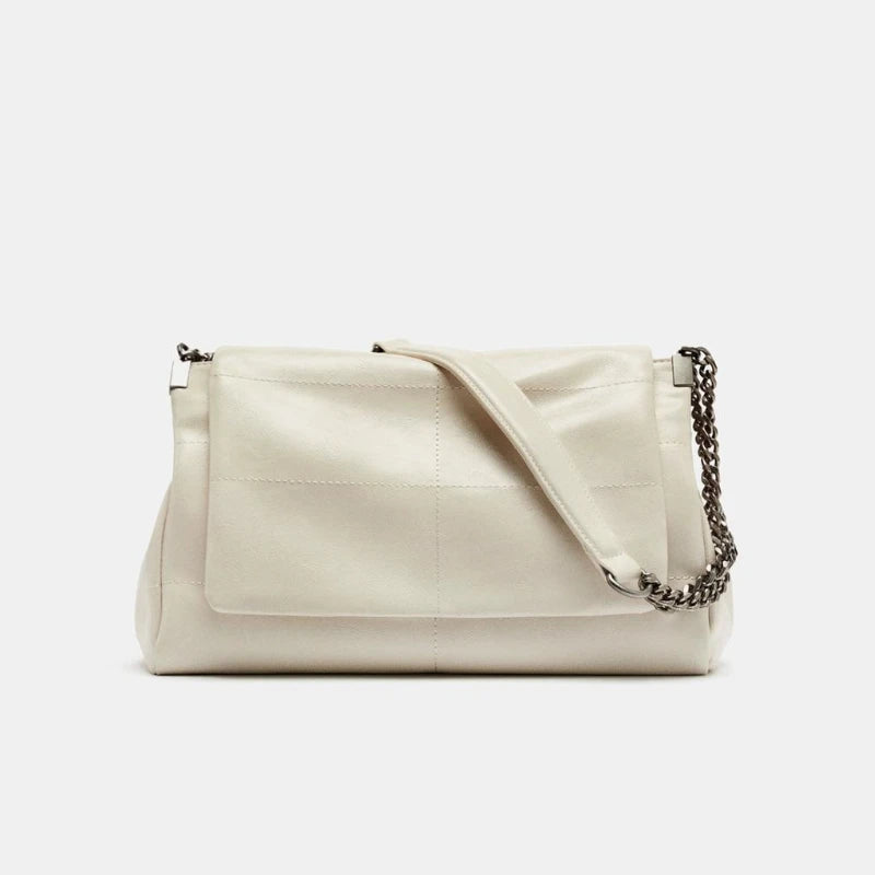 حقيبة كتف نسائية بسلاسل، حقيبة كتف مبطنة عتيقة، حقائب يد بتصميم فاخر وعصري جديد للسيدات