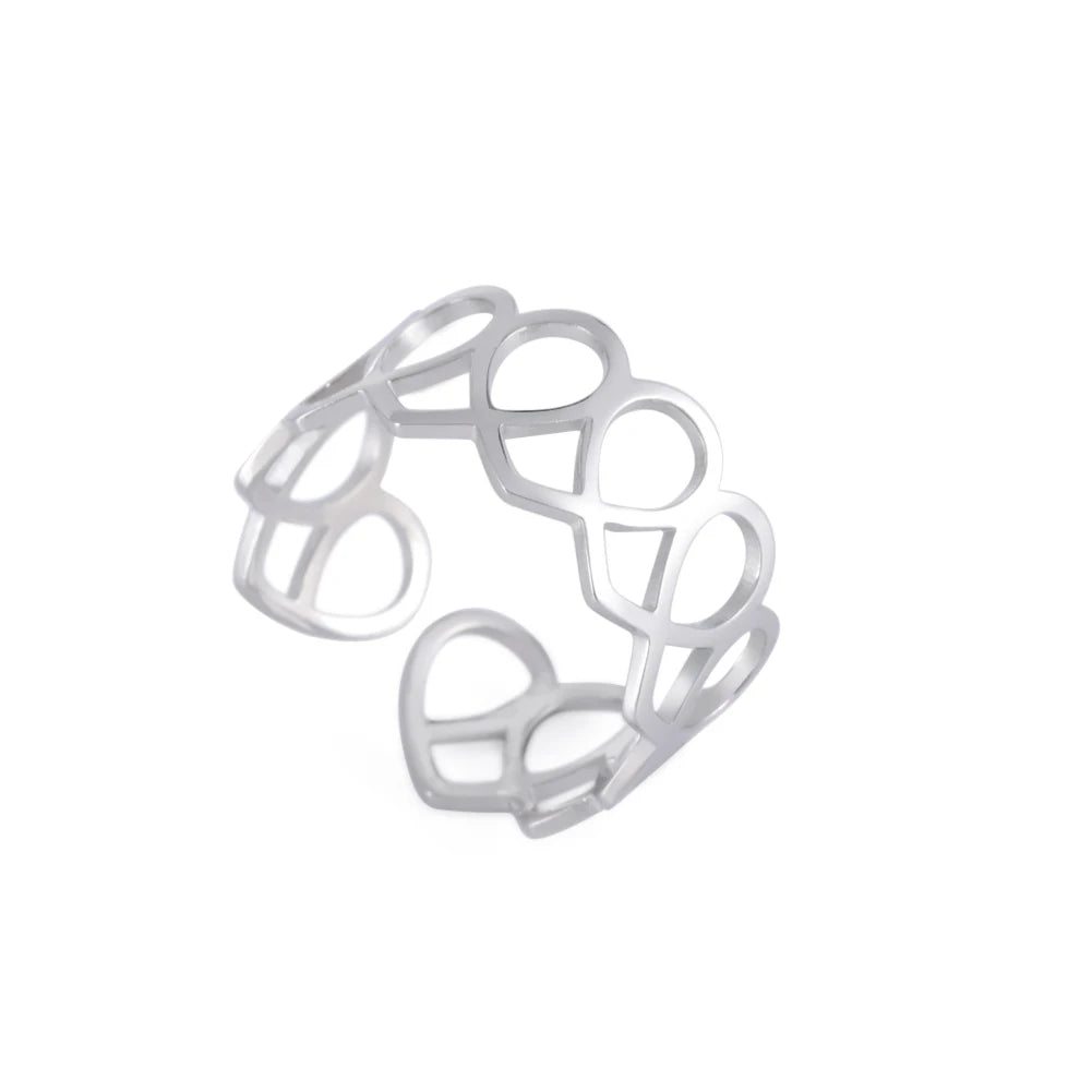 خاتم تيمر من الفولاذ المقاوم للصدأ، خواتم نسائية وفتيات وأزواج، بتصميمات على شكل قلب، مخلب قطة، زهرة، ثعبان، نجمة، موسيقى، خاتم قابل للتعديل، هدية مجوهرات