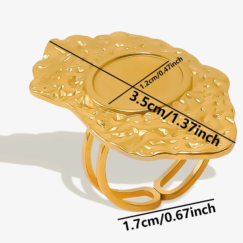 ٦ قطع من الخواتم القصيرة ذات التصميم الهندسي البيضاوي الطويل على شكل قطرة ماء، مصنوعة من الفولاذ المقاوم للصدأ، قابلة للتعديل، مناسبة للنساء والرجال، هدية مثالية للحفلات