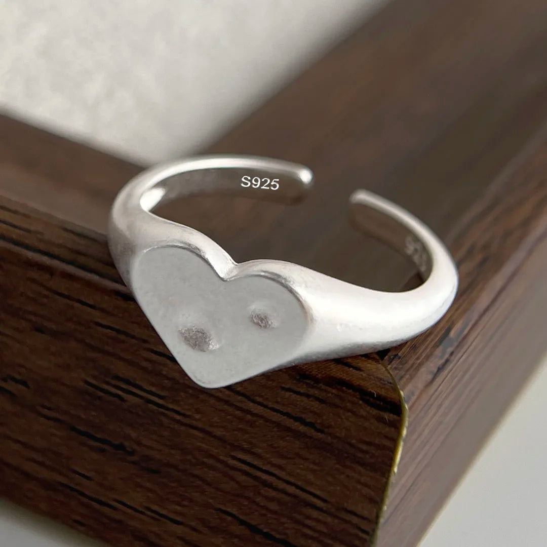 خواتم من الفضة الإسترليني عيار 925 للنساء والأزواج، بتصميم بسيط مصنوع يدويًا، مزينة بالزهور والأقواس والقلوب، هدية مجوهرات فاخرة، مضادة للحساسية.