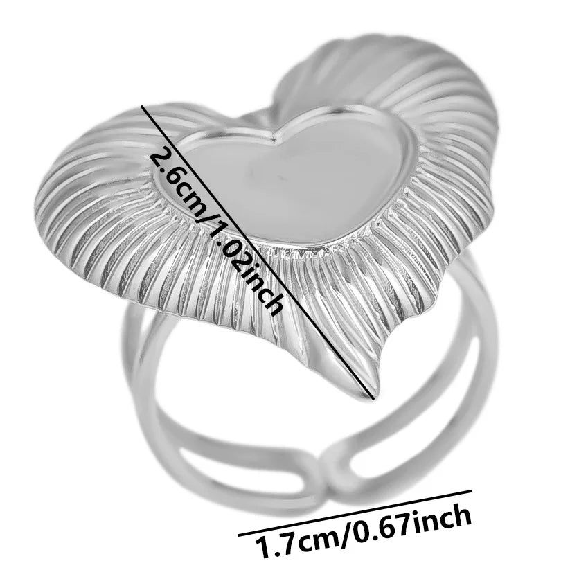 5 قطع/مجموعة خواتم من الفولاذ المقاوم للصدأ، لون ذهبي، قابلة للتعديل، مفتوحة، بتصميم عصري، مجوهرات نسائية أنيقة، لا يتغير لونها