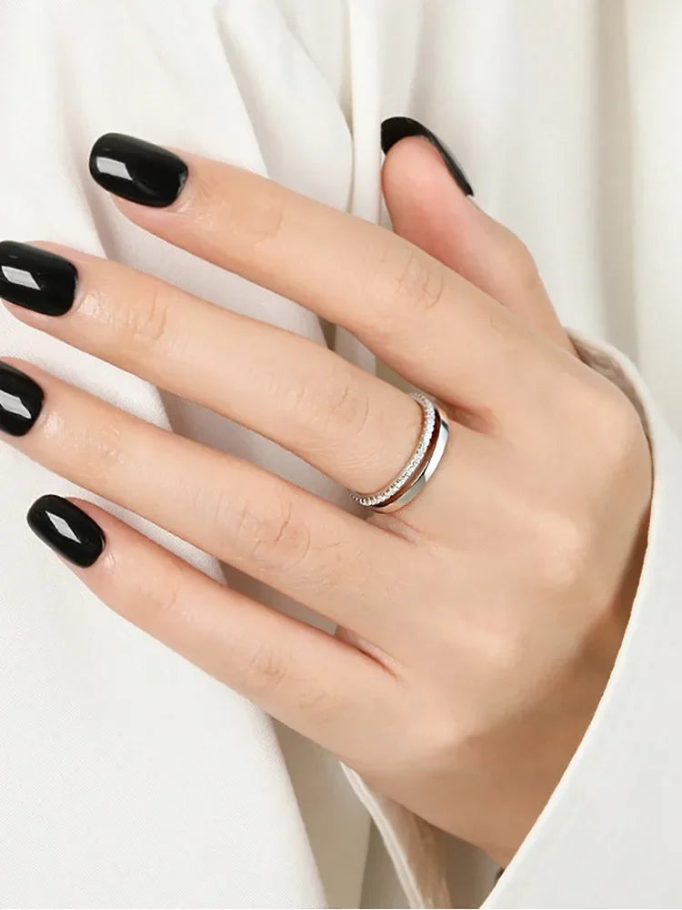 925 Sterling Silver Gorgeous Sparkling Classic Zircon Ring For Women Engagement Wedding Luxury Fashion High Quality Fine Jewelry