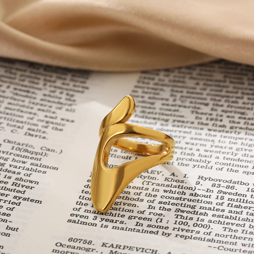 خواتم عتيقة من الفولاذ المقاوم للصدأ للنساء، بتصميم بانك، سميكة، غير منتظمة، ناعمة، قابلة للتعديل، مفتوحة، مجوهرات، هدايا زفاف