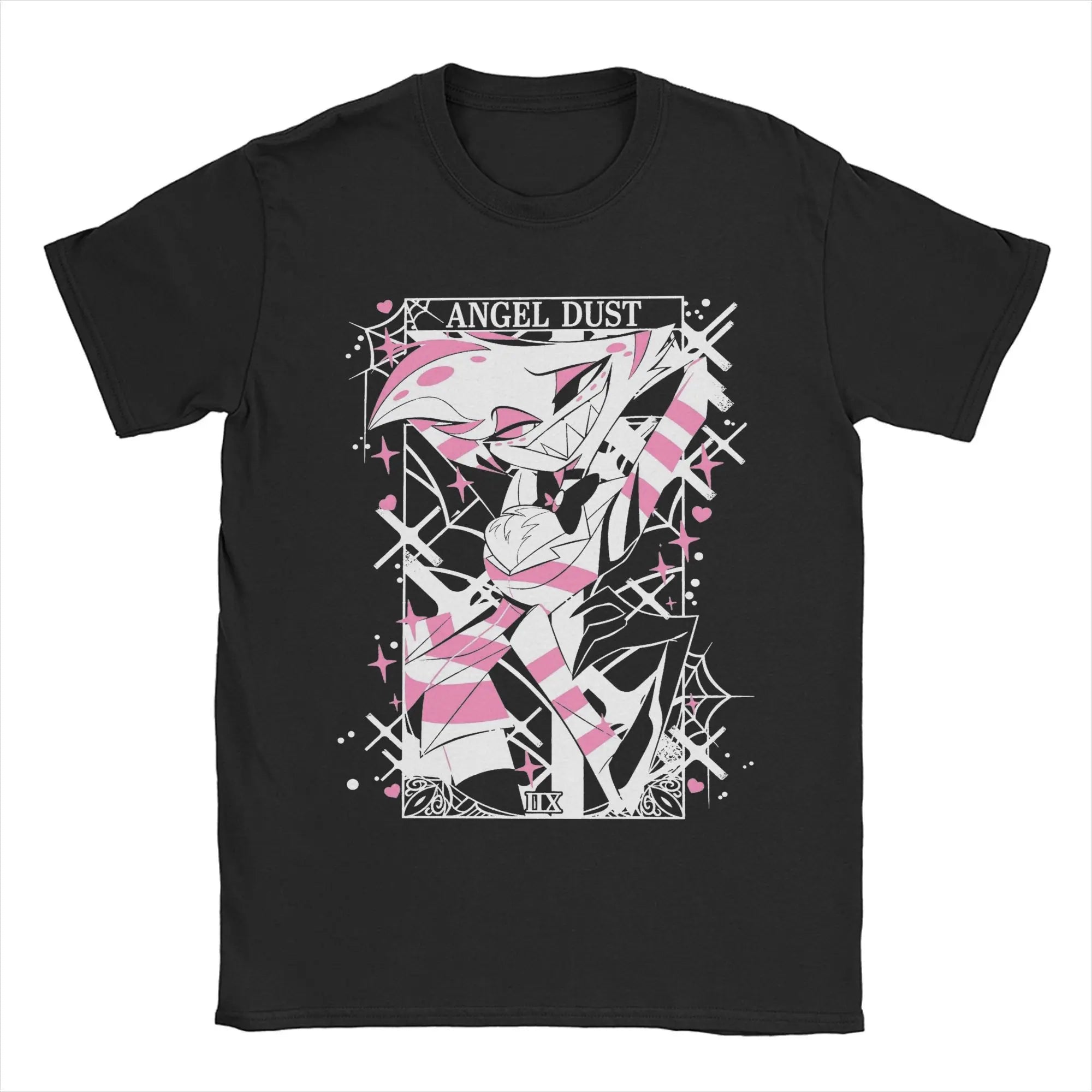 تي شيرت رجالي من Cool Angel Dust Hazbined Hoteled برقبة دائرية من القطن بنسبة 100% وأكمام قصيرة وملابس هدايا