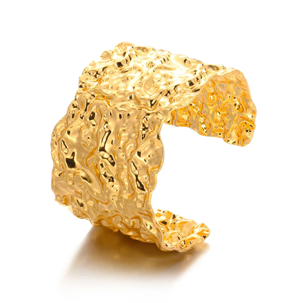 سوار زهرة عتيق للنساء، مصنوع من الفولاذ المقاوم للصدأ باللون الذهبي، مجوهرات معصم الزوجين الجميلة