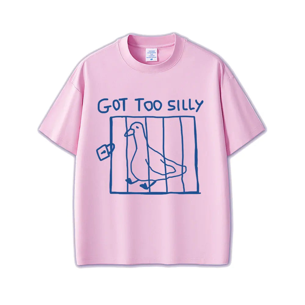 تيشيرت قطني بأكمام قصيرة بتصميم ميم مضحك لشخصية غوسي، مناسب للرجال والنساء، بتصميم كاجوال وعصري، وقصة واسعة.