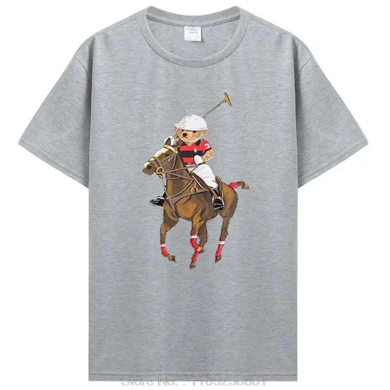 تي شيرت رجالي مضحك على شكل دب غولف للبيع الساخن، تي شيرت صيفي كاجوال من القطن، ملابس للجنسين، تي شيرت رجالي، ملابس الشارع، هاراجوكو