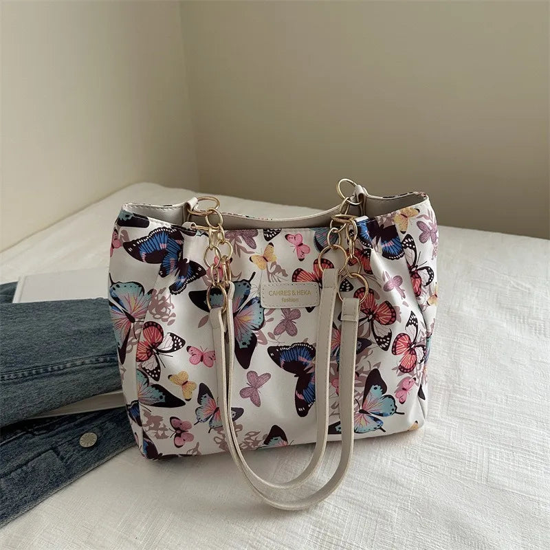 New Women's Bag Nylon Shoulder Bag Animal Printing Large Capacity Tote Bag For Teen Girls Gift