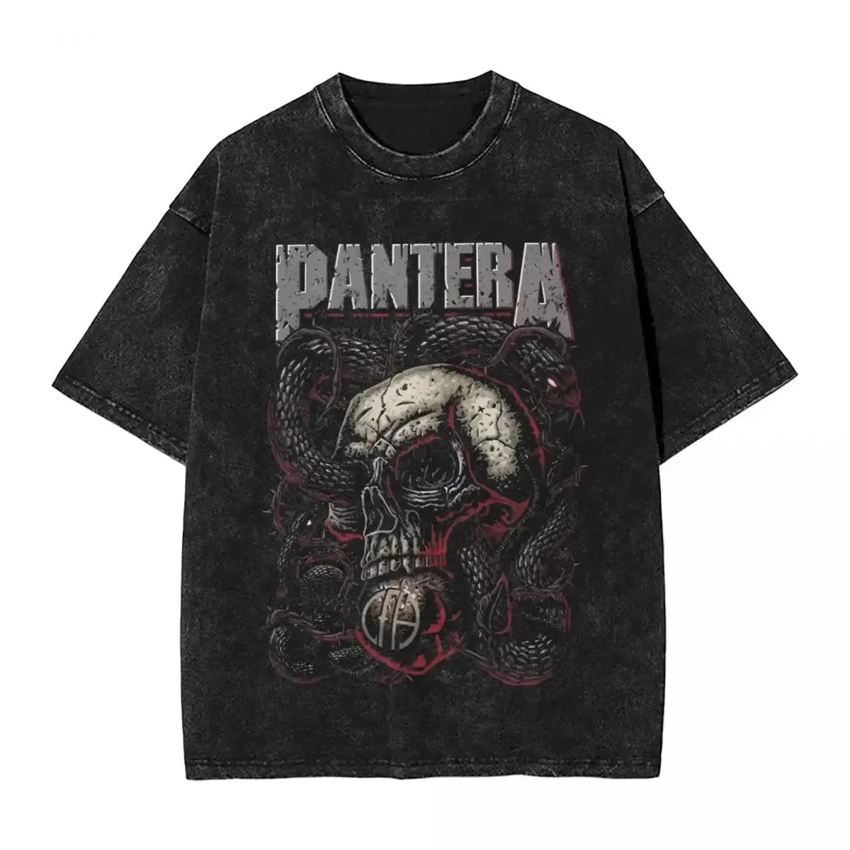 تي شيرتات Groove Metal Pandora Band PANTERA للنساء والرجال، مطبوع عليها طوابع ساخنة مغسولة، تي شيرتات Harajuku قطنية كبيرة الحجم بأكمام قصيرة
