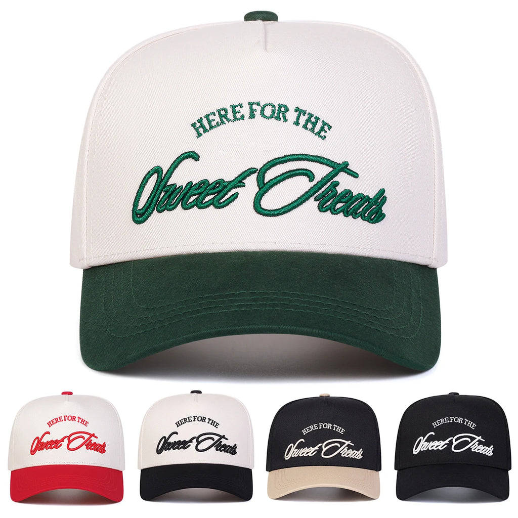قبعات بيسبول للجنسين مطرزة بحروف SWEET TREATS للربيع والخريف، قبعات كاجوال قابلة للتعديل، قبعة واقية من الشمس، قبعة رياضية