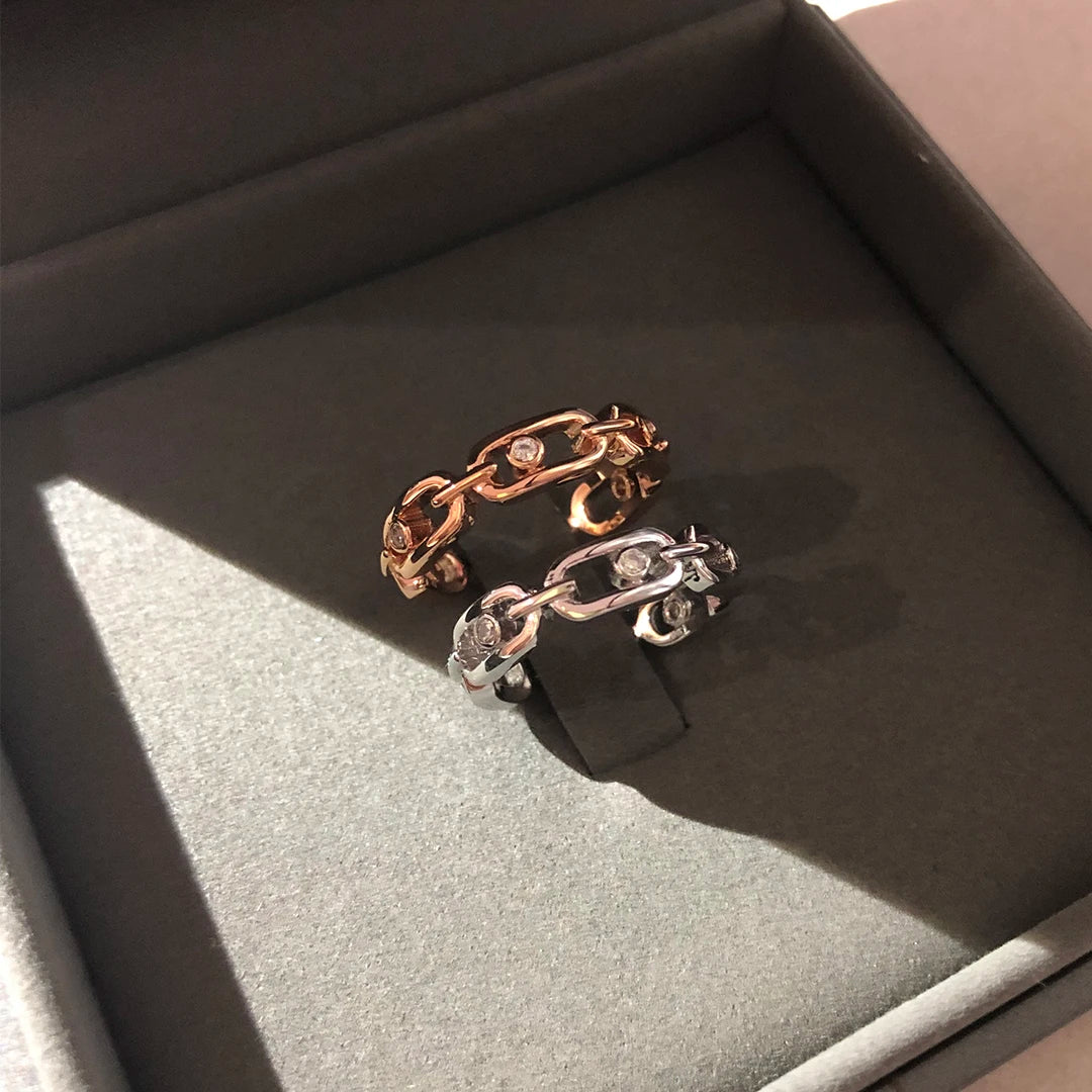 خاتم زواج رومانسي فاخر من الفضة الإسترلينية عيار 925 للنساء. مجوهرات خطوبة فاخرة، إكسسوارات، هدايا للمناسبات.