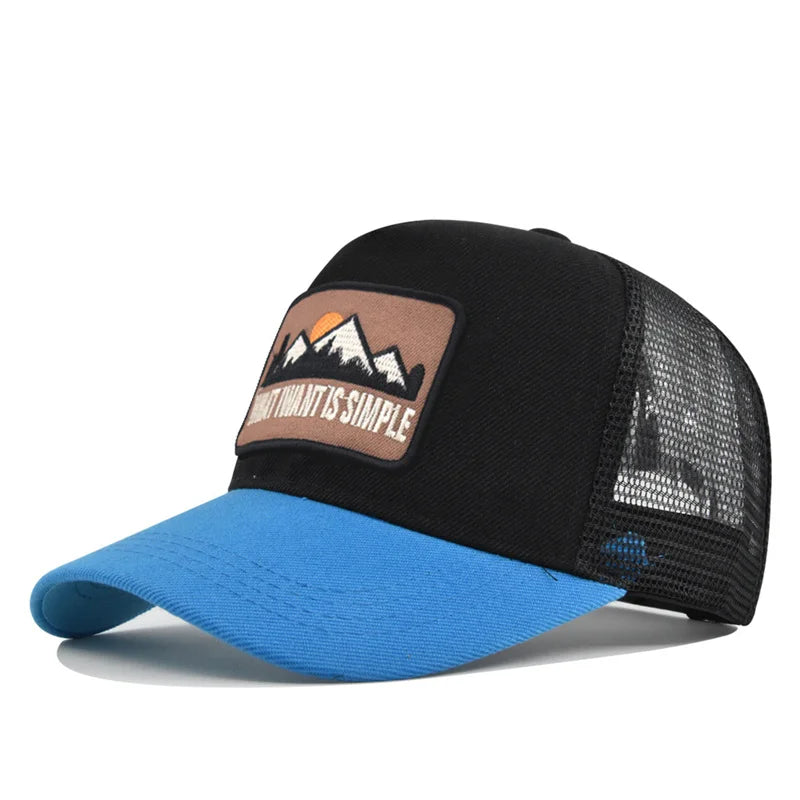 قبعة بيسبول مطرزة بشبكة قابلة للتهوية للنساء والرجال لعام 2025، قبعة واقية من الشمس للرياضات الخارجية وركوب الدراجات والسفر وقبعة شمس للأب