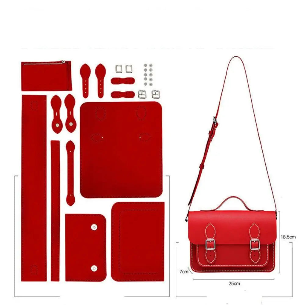 حقيبة جديدة من جلد البولي يوريثان مصنوعة يدويًا، 10 ألوان، حقيبة كامبريدج رسول يدوية الصنع، حقيبة نسائية مخيطة يدويًا