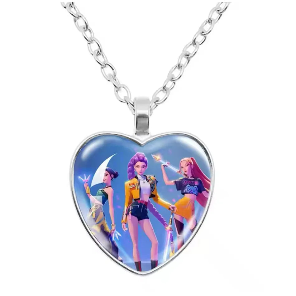 * سوار من الخرز الزجاجي المصنوع يدويًا من K-Pop Demon Hunters Huntr-x Rumi Zoey Mira أساور للجنسين مجوهرات إكسسوارات هدايا المعجبين