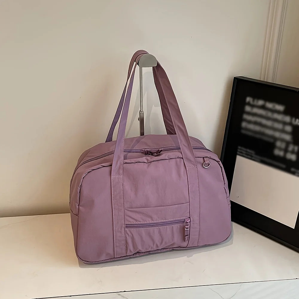 حقيبة نايلون كبيرة السعة للنساء، حقيبة سفر كاجوال أنيقة بكتف واحد، حقيبة كتف واحدة للسفر الجامعي
