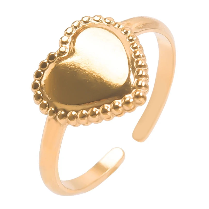 ٦ قطع/عبوة من حلقات مطلية بالذهب بقاعدة من الفولاذ المقاوم للصدأ، خواتم مفاصل فارغة يمكنك صنعها بنفسك للنساء، مجوهرات ساحرة لا يتغير لونها، بيع بالجملة