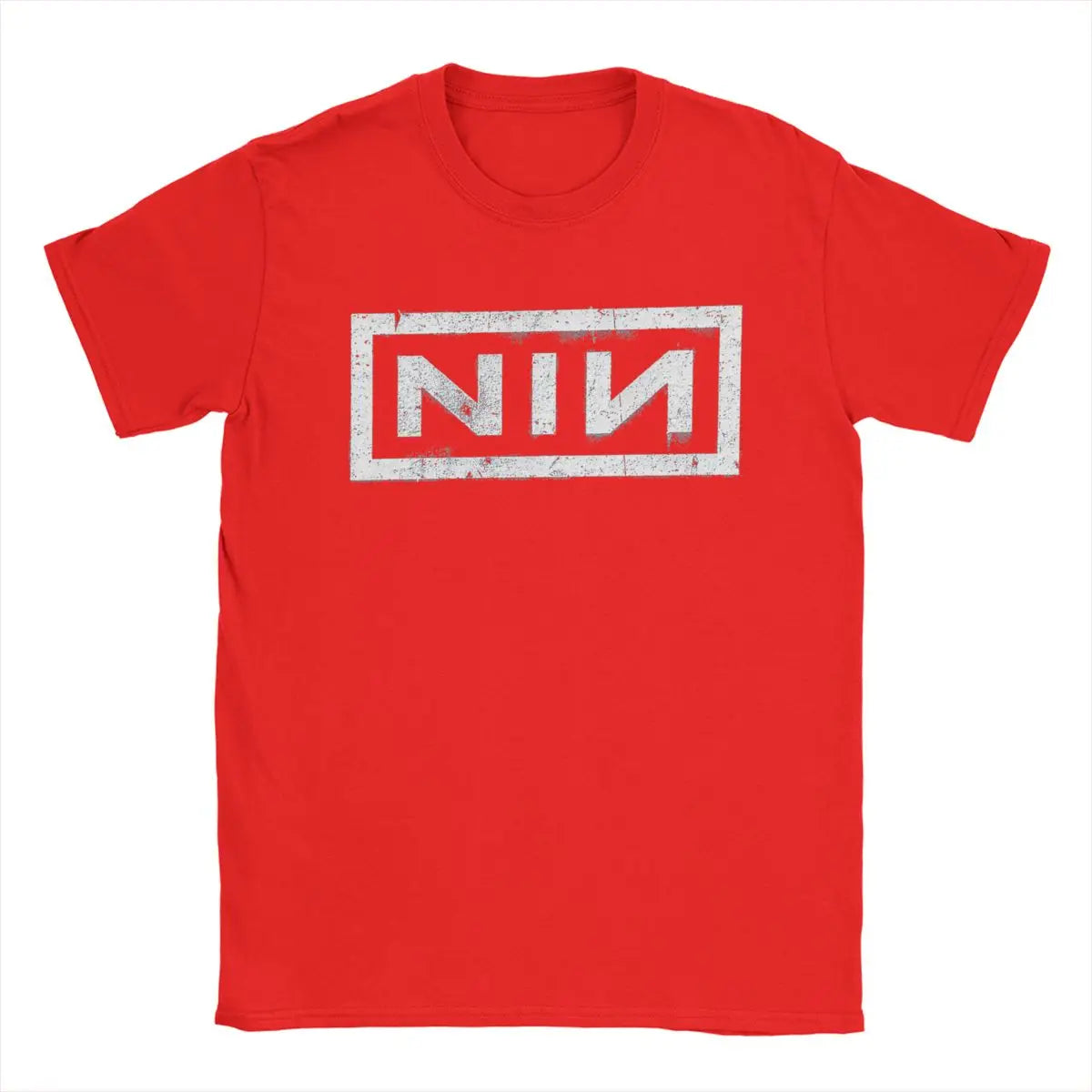 تي شيرت NIN Retro Logo Nine Inch Nails للرجال، تي شيرت قطني عصري برقبة مستديرة وأكمام قصيرة، فكرة هدية، ملابس