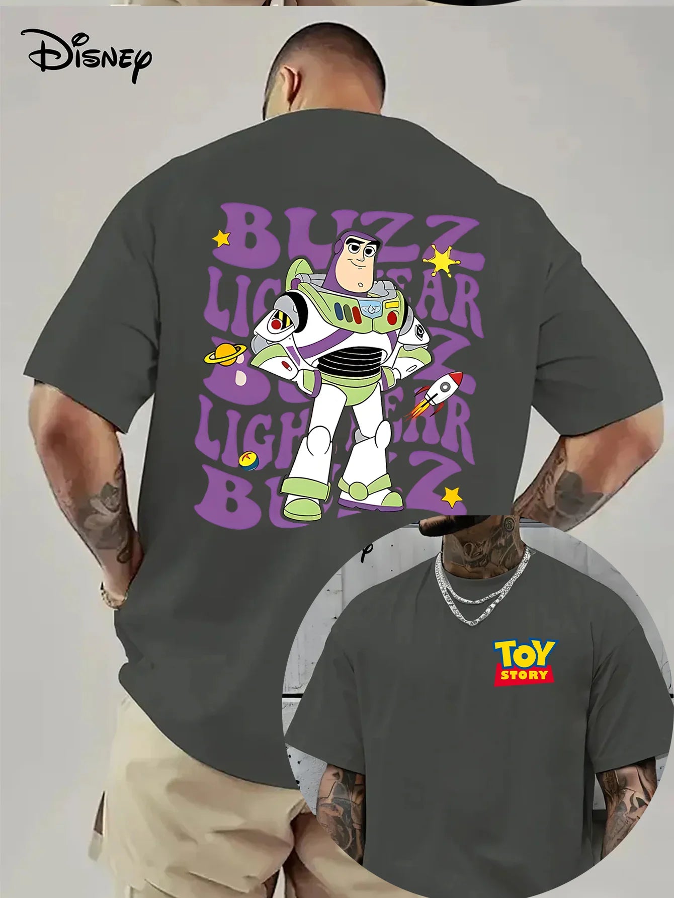 تيشيرت رجالي جديد من ديزني، بتصميم أبطال لعبة، تيشيرت كرتوني للأزواج، تيشيرت قطني صيفي للجنسين، مقاس كبير، هدية، ملابس كاجوال