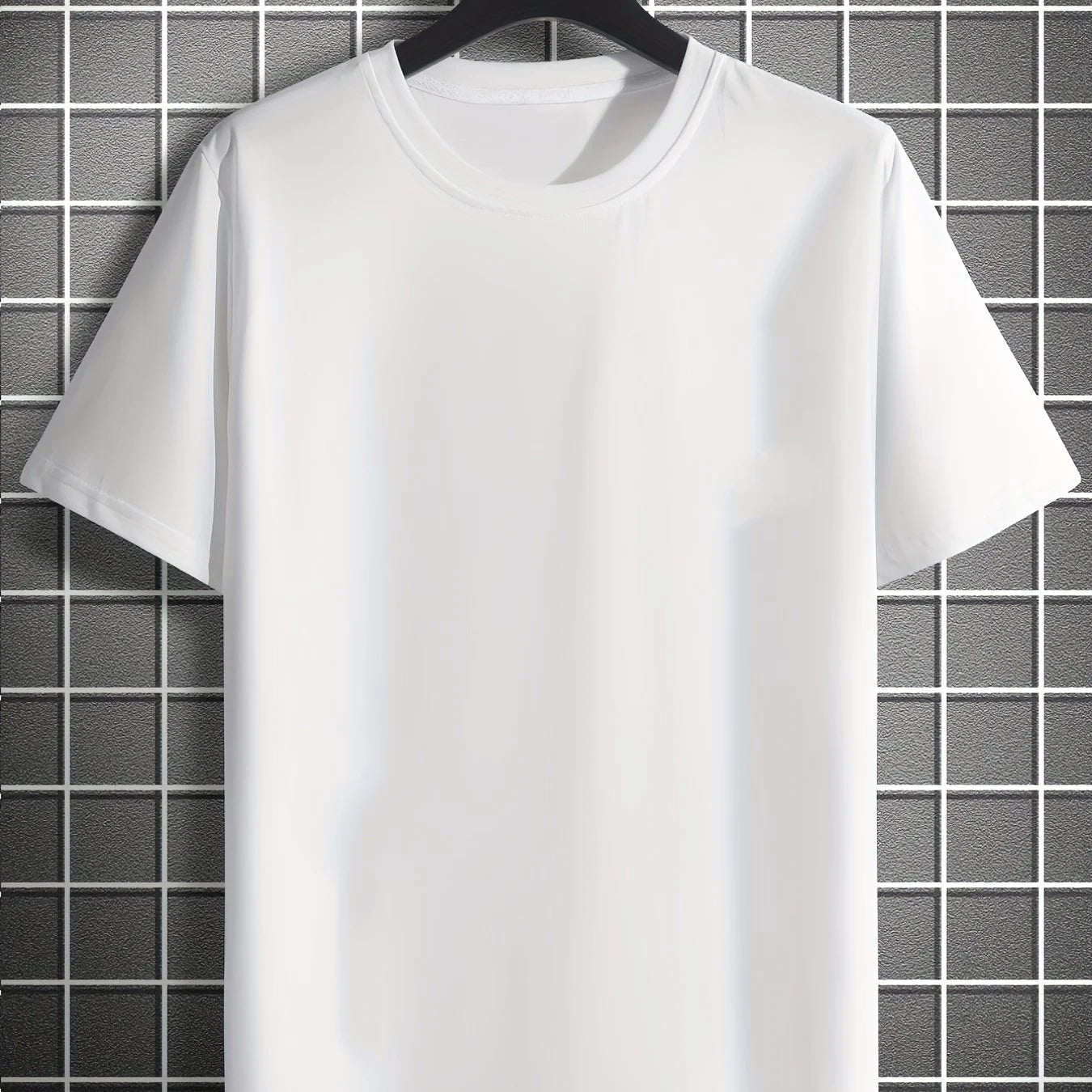 تيشيرت رجالي صيفي فضفاض، مصنوع من القطن بنسبة 100%، بطبعة ورود، بقصة ضيقة، وياقة دائرية، وأكمام قصيرة.