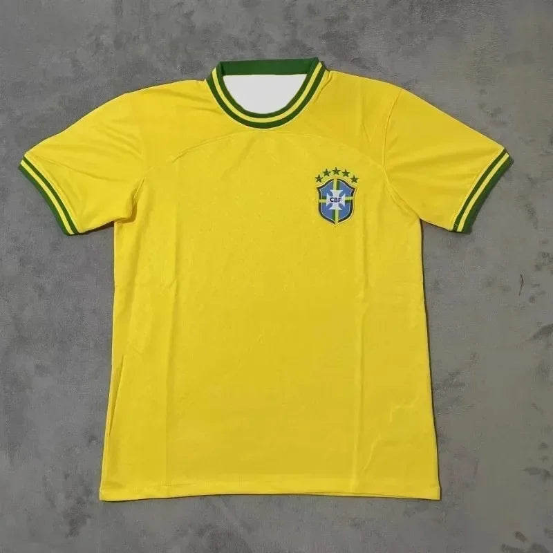 Men's Shirts New Hot-selling Brazilian Football Jersey And Leisure Thai Jersey Short Sleeve Quick-Dry Training Sports Unisex Top