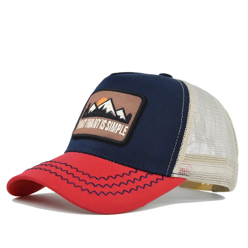 قبعة بيسبول مطرزة بشبكة قابلة للتهوية للنساء والرجال لعام 2025، قبعة واقية من الشمس للرياضات الخارجية وركوب الدراجات والسفر وقبعة شمس للأب